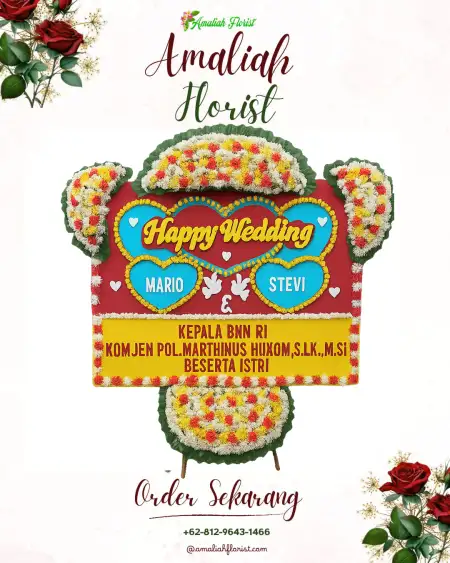 Papan Bunga Pernikahan Menuran